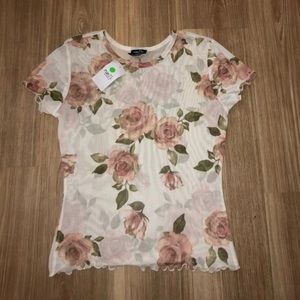 Sheer mesh top